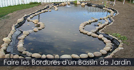 Comment faire les bordures d'un Bassin de Jardin - Toile de bassin