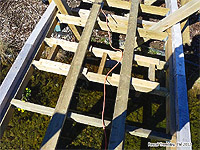Charpente d'un pont de jardin en bois - Fabrication d'un pont de jardin plan étapes instructions et tutoriel photos