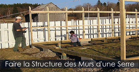 Serre de Jardin - Construire les murs d'une serre en bois - Plan de serre de jardin