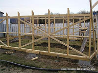 Construire la structure des murs d'une serre de jardin en bois - Serre de jardin pas cher