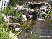 Comment construire une Cascade en pierre pour bassin de jardin. Cascade en pierre au jardin d'eau.