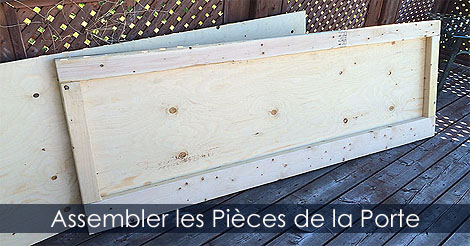 Faire l'assemblage des pièces d'une porte en bois - Assembler une porte de cabanon remise ou abri de jardin - Photo de porte d'abri de jardin