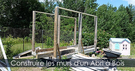 Construire la structure d'un abri à bois - Entreposage du bois de chauffage - Corder du bois