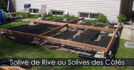 Construire un patio - installer les solives