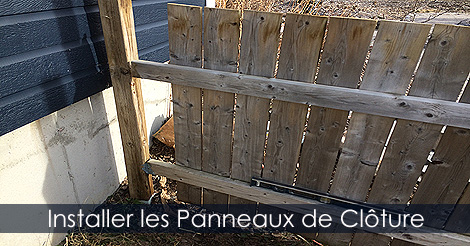 Installer panneau de clôture