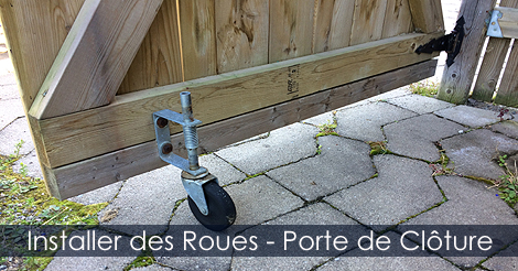 Roue barrière porte de clôture