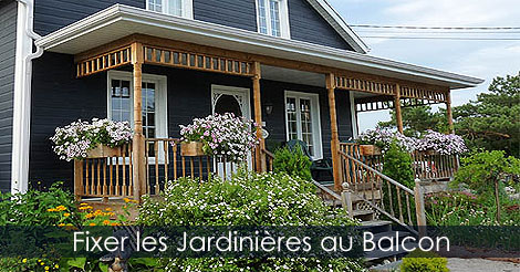 Attacher ou fixer une jardinière au balcon ou terrasse - Construire une jardinière et l'installer sur les garde-corps d'une terrasse - Plan de jardinière en bois