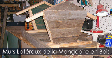 Mangeoire oiseaux - Construire les murs latéraux