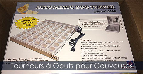 Tourneur à oeufs pour incubateurs ou couveuses automatiques - Installer une tourneur à oeuf dans une couveue - Rotation automatique des oeufs lors de l'incubation