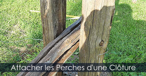 Étapes d'installation d'une Clôture de jardin - Comment attacher facilement les perches d'une clôture rustique - Faire tenir les perches d'une clôture de jardin