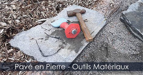 Pavé avec des Pierres - Matériaux et outils pour faire un pavé