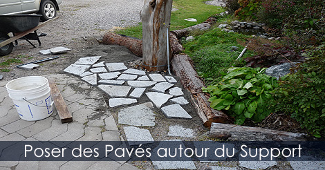 Pose de pavés autobloquants
