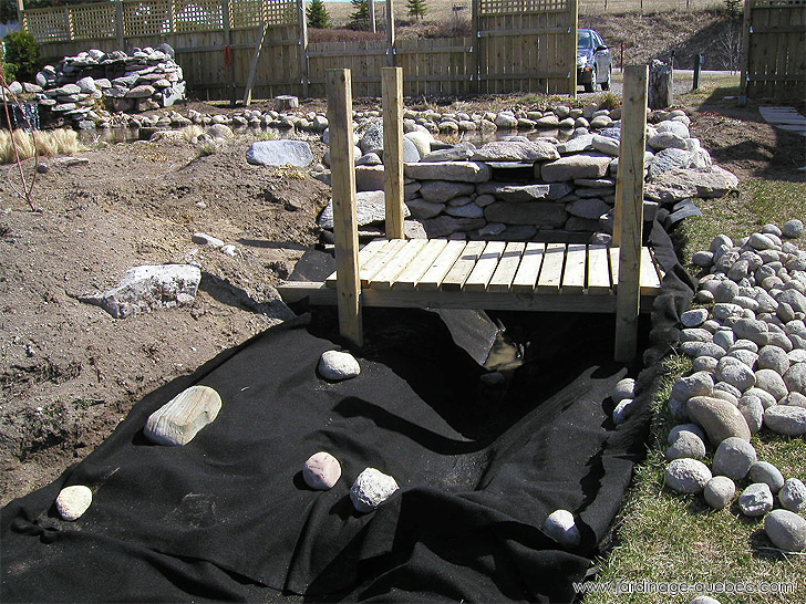 Construire un ruisseau - Photos Jardin Le Jardin des Patriotes - Pascal Tremblay La Baie Québec