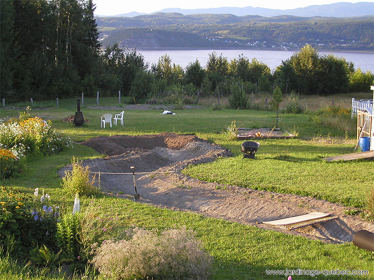 Creuser un ruisseau - Photos Jardin Le Jardin des Patriotes - Pascal Tremblay La Baie Québec