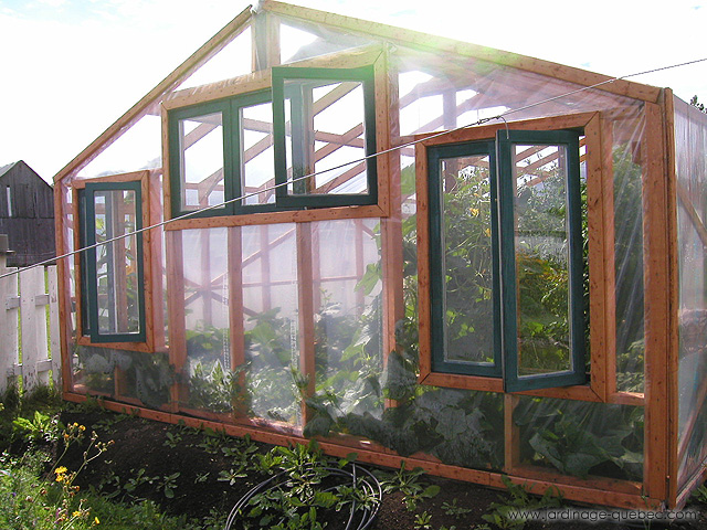 Fenêtre pour serre - Construire une serre
