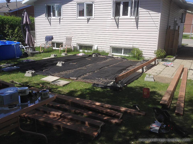 Patio Terrasse au sol - Comment construire un patio en bois au sol