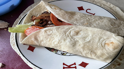 Wrap au poulet et bacon