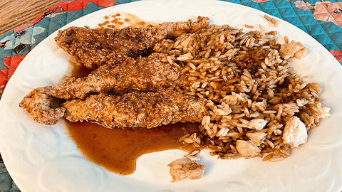 Doigts de poulet au miel et gingembre