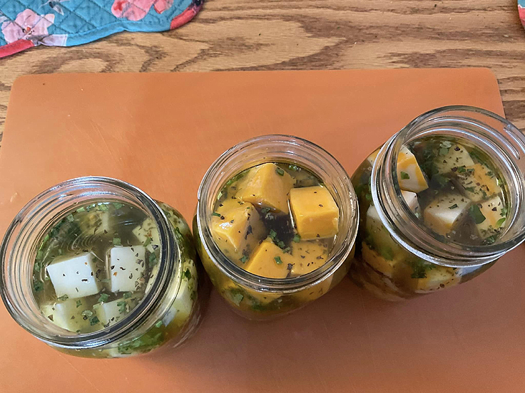 Recette de Fromage mariné