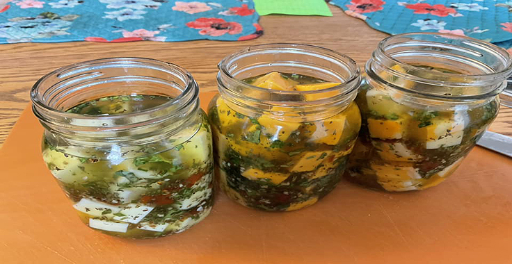 Recette de Fromage mariné