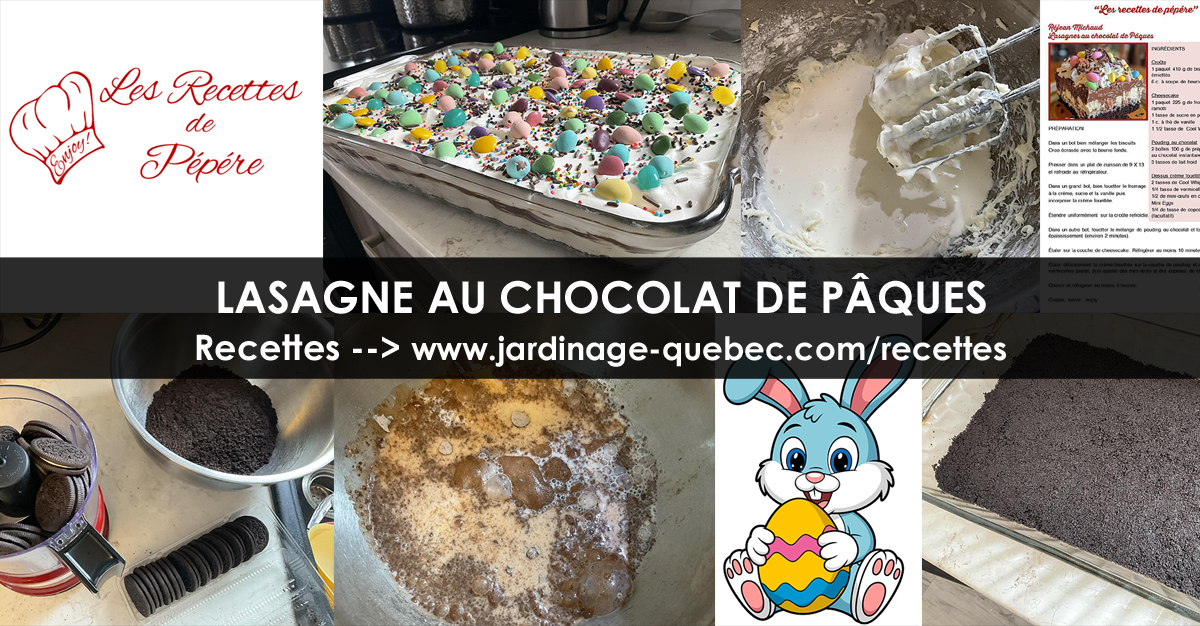 Lasagne au chocolat de Pâques
