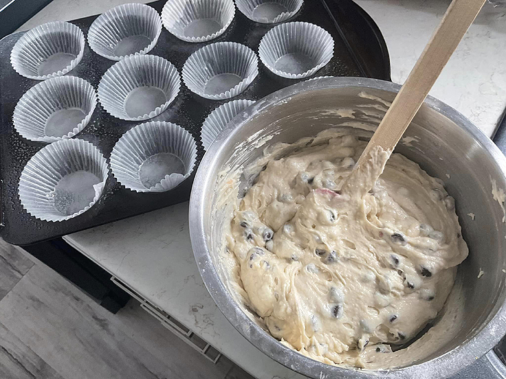 Recette de Muffins aux pépites de chocolat