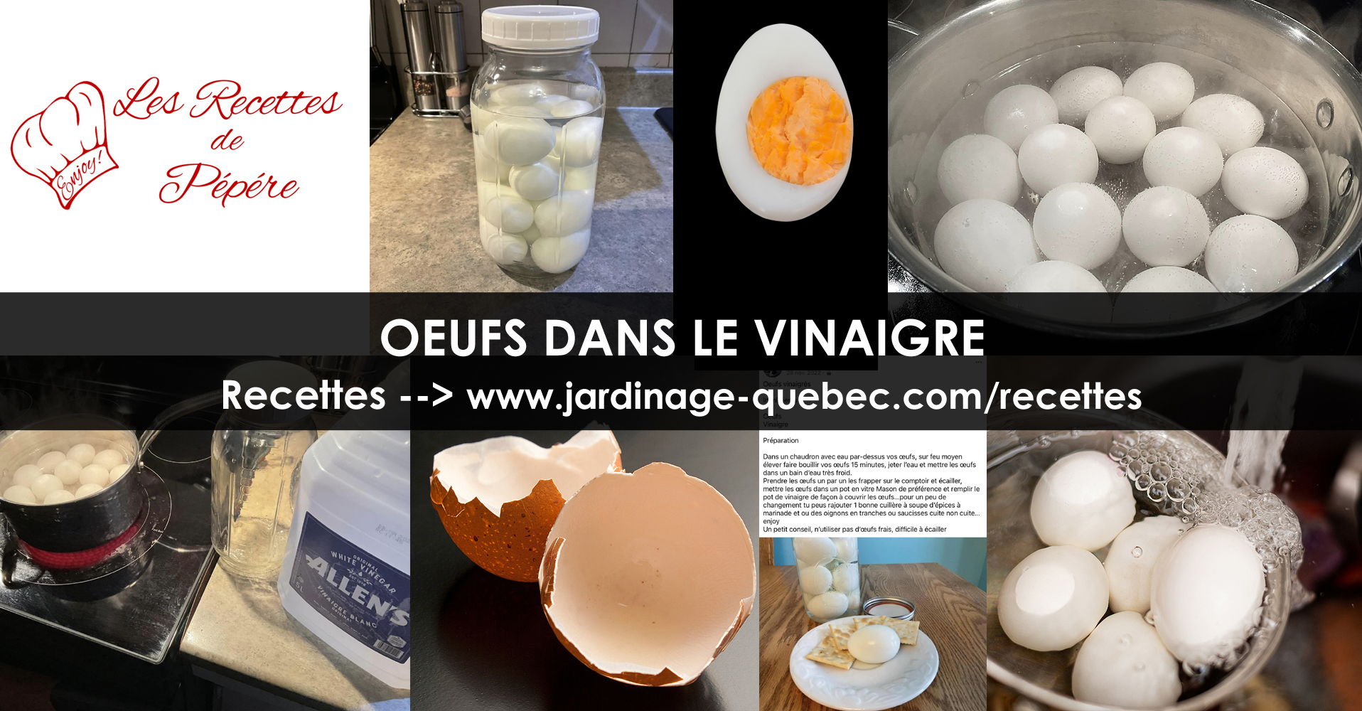 Oeufs dans le Vinaigre - Recettes de Pépére