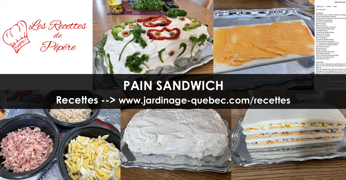 RECETTE PAIN SANDWICH TRADITIONNEL QUÉBÉCOIS FACILE ET CRÉMEUX