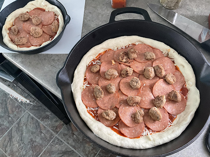 Recette de Pizza à plat profond