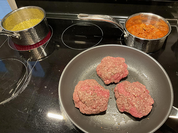 Pizza burger / Hamburger caruso