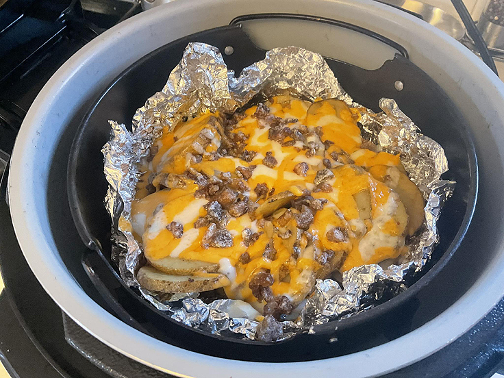 Pommes de terre au fromage à la friteuse à air