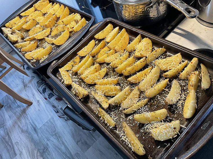 Pommes de terre parmesan et ail