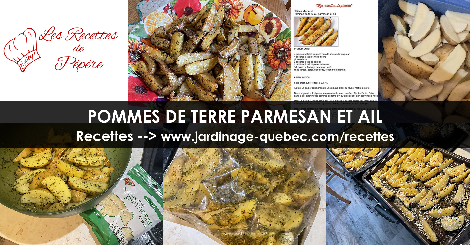 Pommes de Terre Parmesan et Ail - Recettes de Pépére