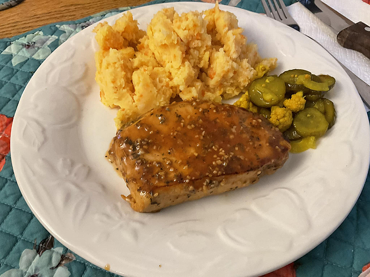 Porc au miel et à l’ail