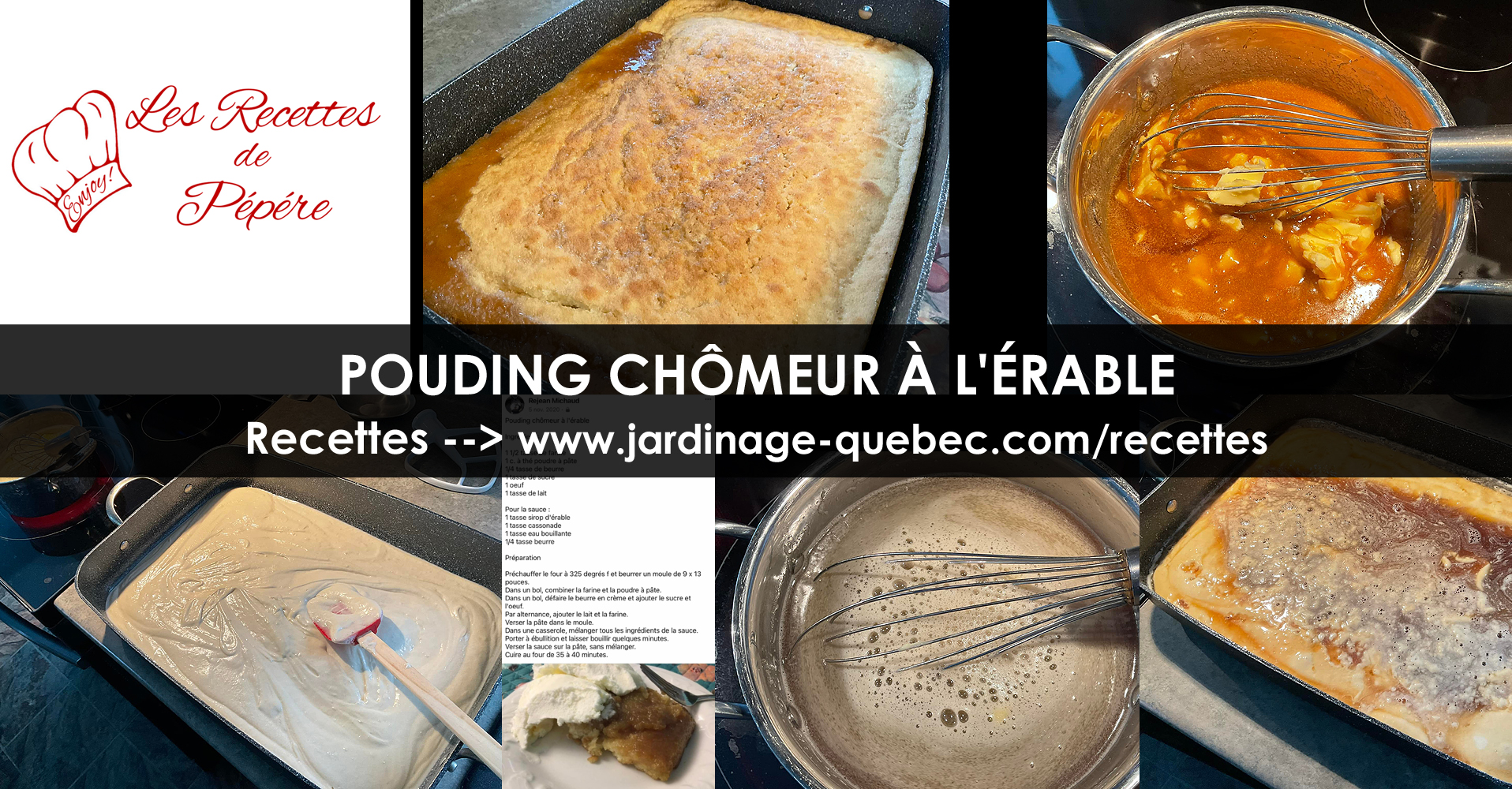 Pouding Chômeur à l'Érable Recettes de Pépére
