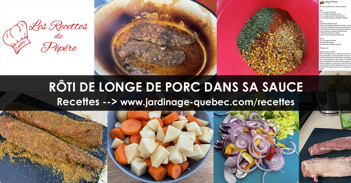 Rôti de longe de porc dans sa sauce