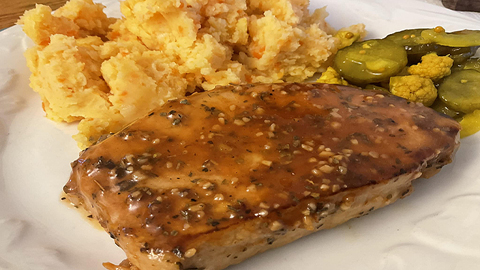 Porc au miel et à l’ail