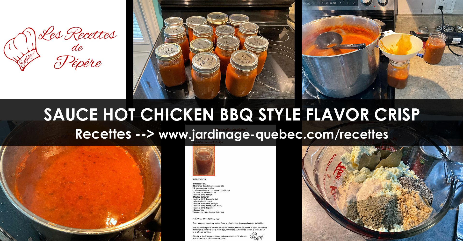 Sauce Hot Chicken BBQ Recettes de Pépére
