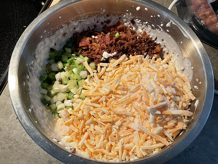 Recette de Trempette chaude au fromage er au bacon