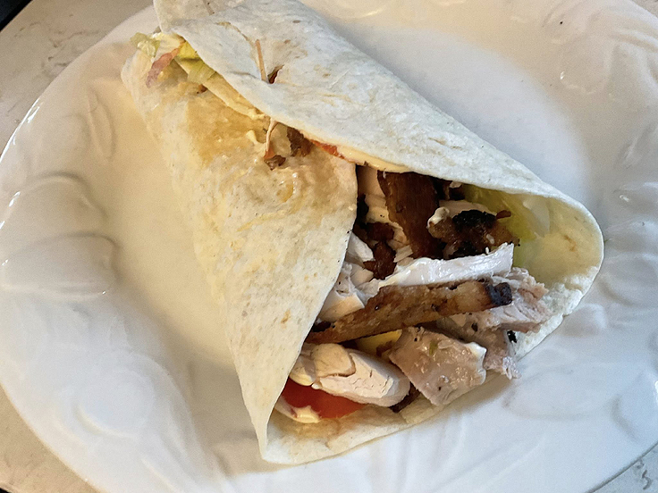 Wrap au poulet et bacon