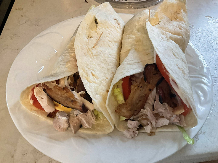 Wrap au poulet et bacon