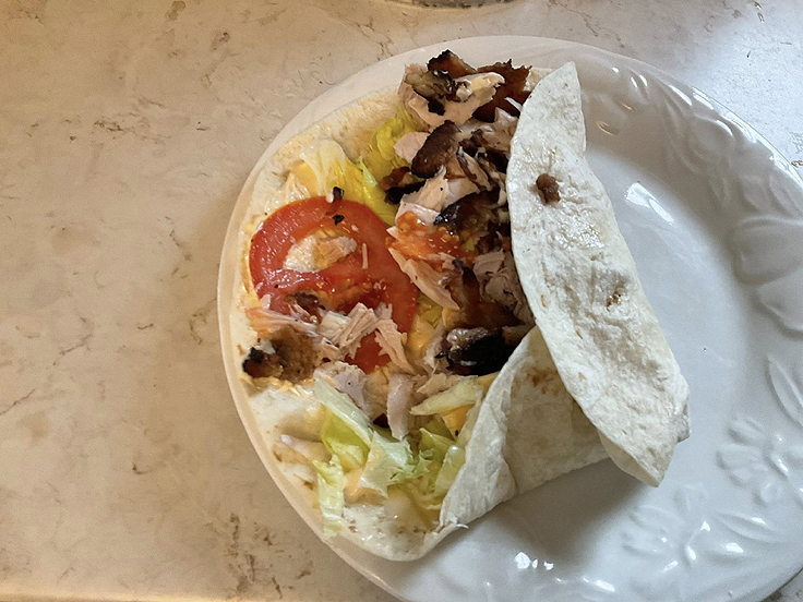 Wrap au poulet et bacon