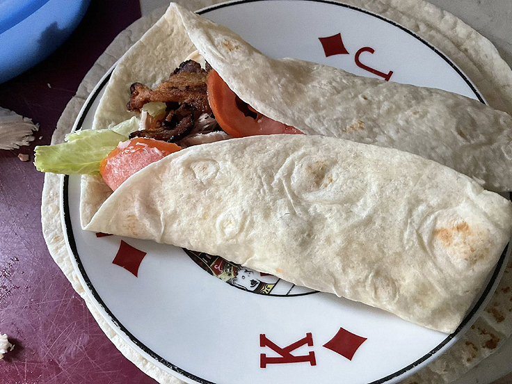 Wrap au poulet et bacon