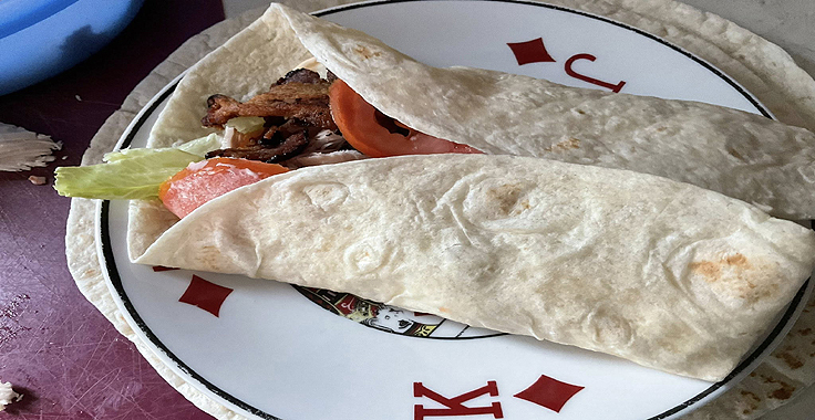 Recette de Wrap au poulet et bacon
