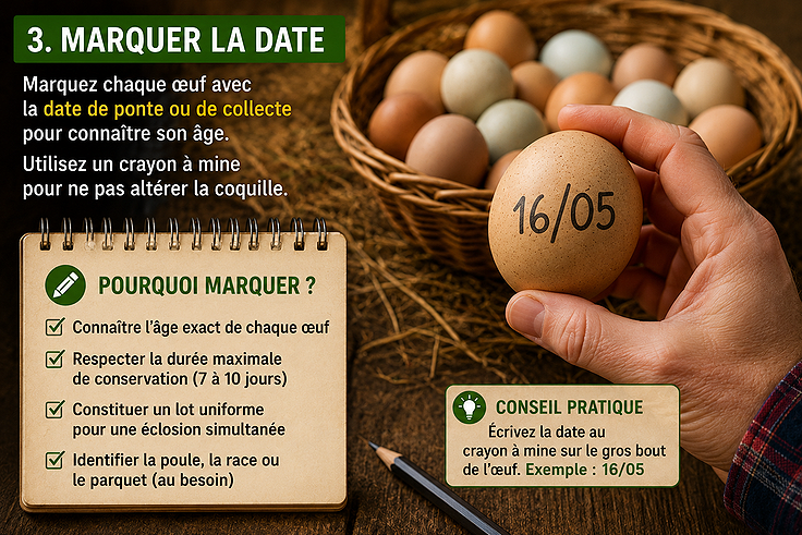 Marquage des oeufs
