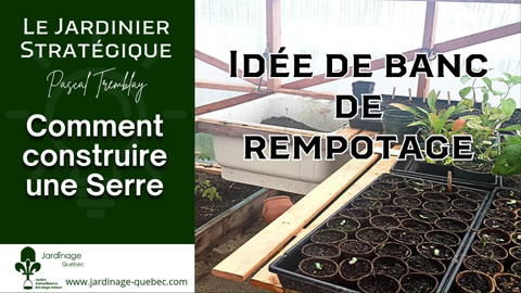 Table de plantation avec évier pour serre