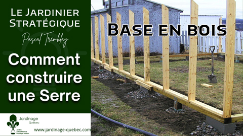Idée de base ou fondation d'une serre en bois